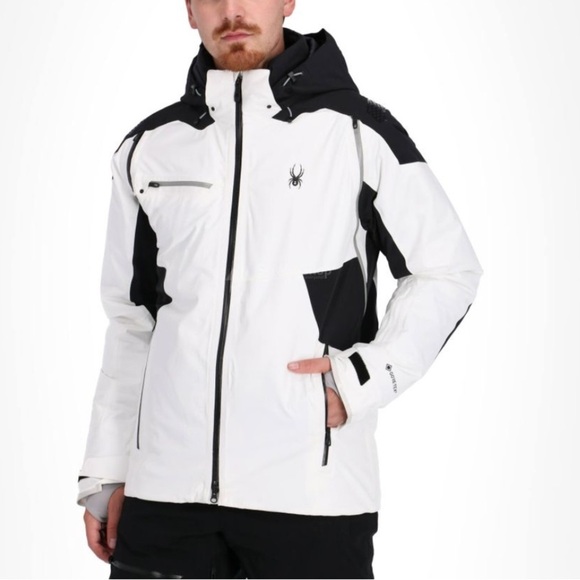 Spyder-Men’s White and Black Vanqysh GTX Gortex Ski Jacket